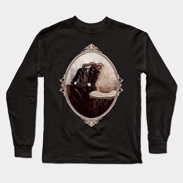 Victorian Headless Horseman Long Sleeve T-Shirt by LVBart